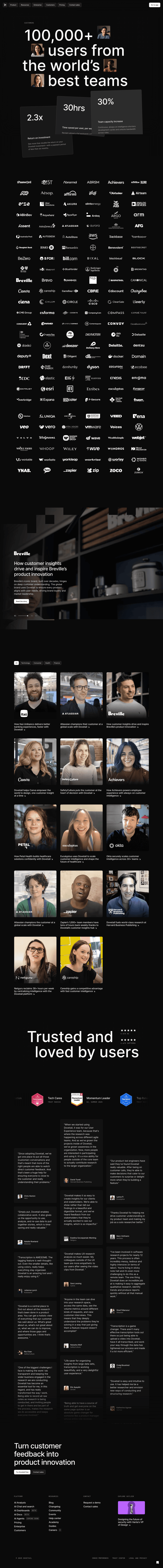 lovetail-testimonials-page