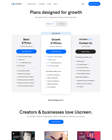 uscreen-pricing-page