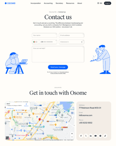 osome contact us page