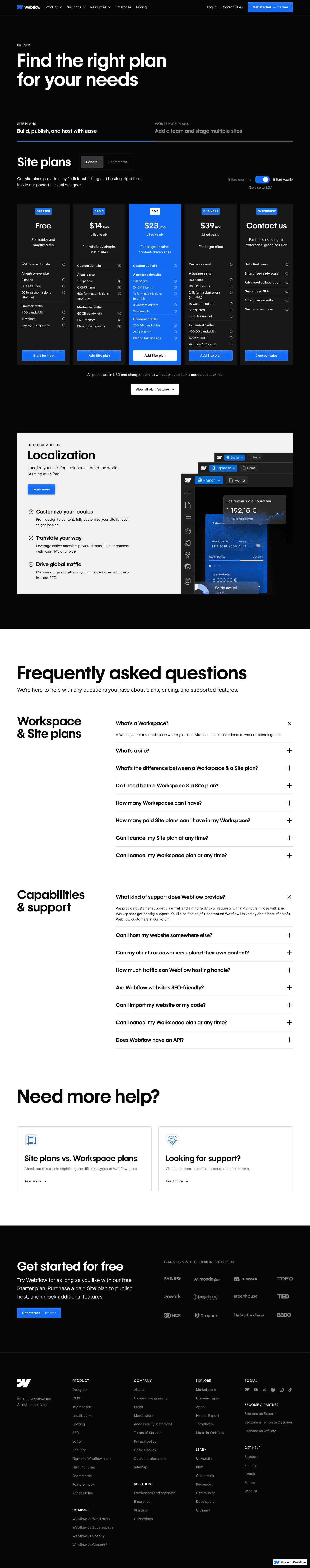 Webflow Pricing Page Saas Landing Page Webflow Pricing Page Saas Landing Page