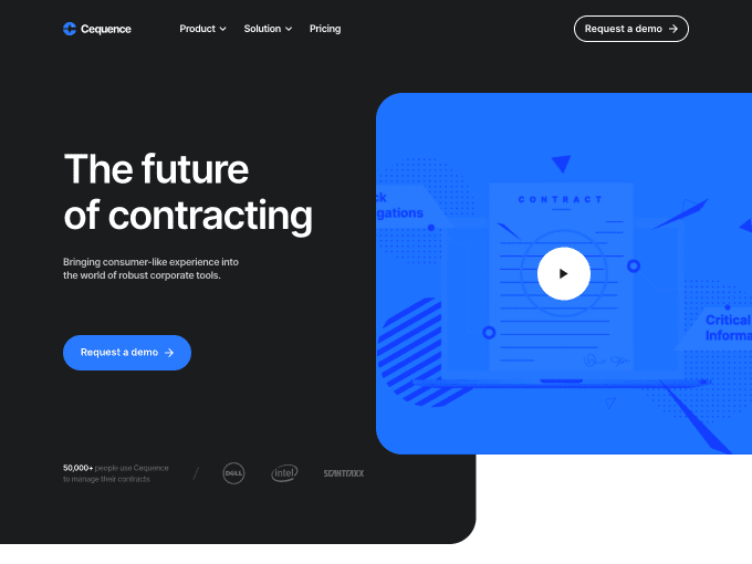 Cequence video landing page