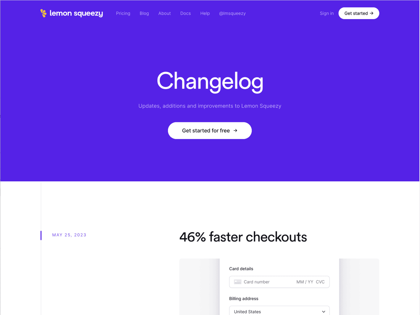 Superb Changelog Examples for Design Inspiration - SaaS Landing Page