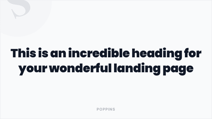 Poppins font in use