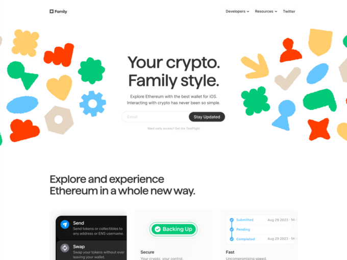 family landing page