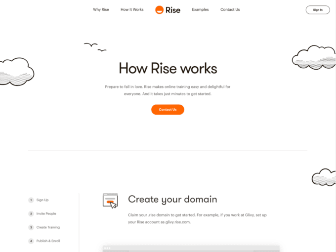 rise how it works page