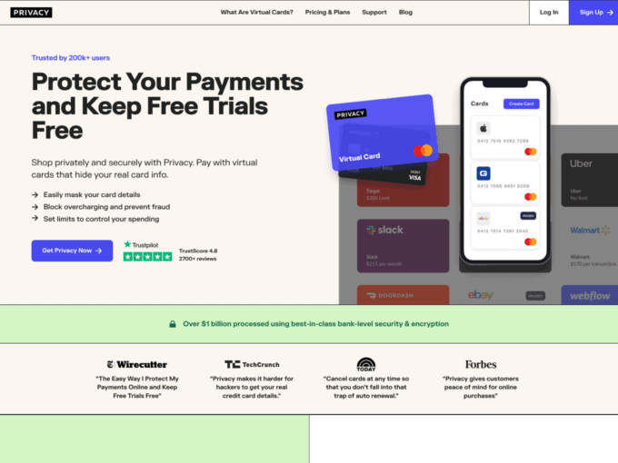 privacy landing page