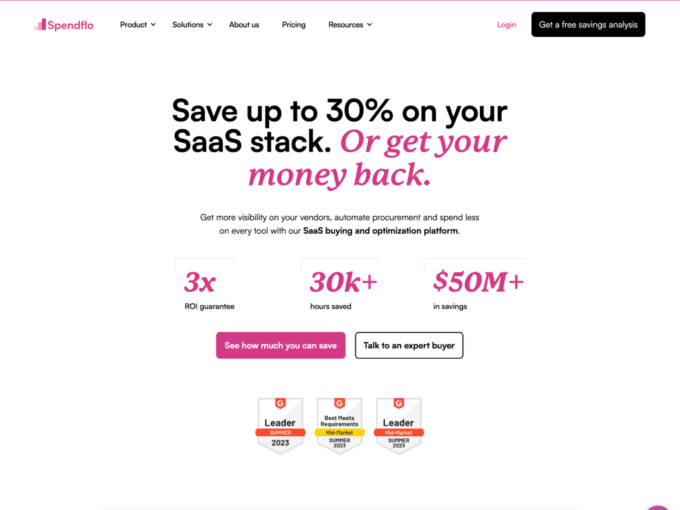 spendflo product landing page
