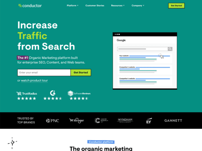 conductor product landing page