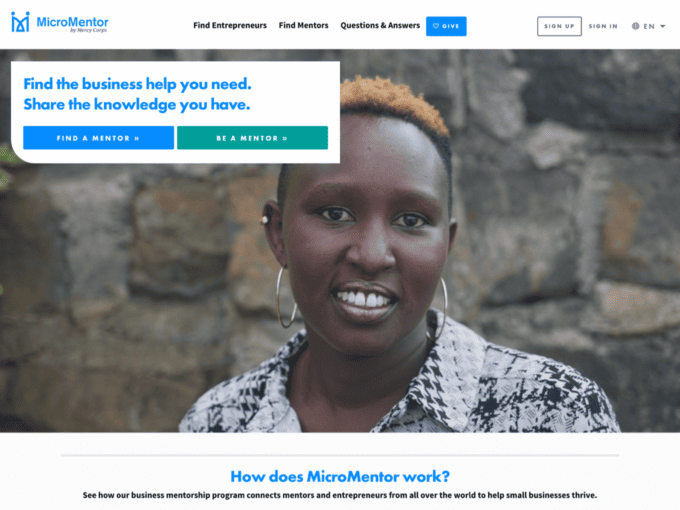 micromentor mentorship platform