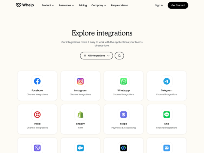 Whelp integration page