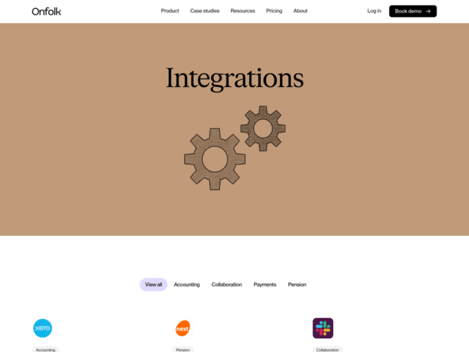 Onfolk integration page
