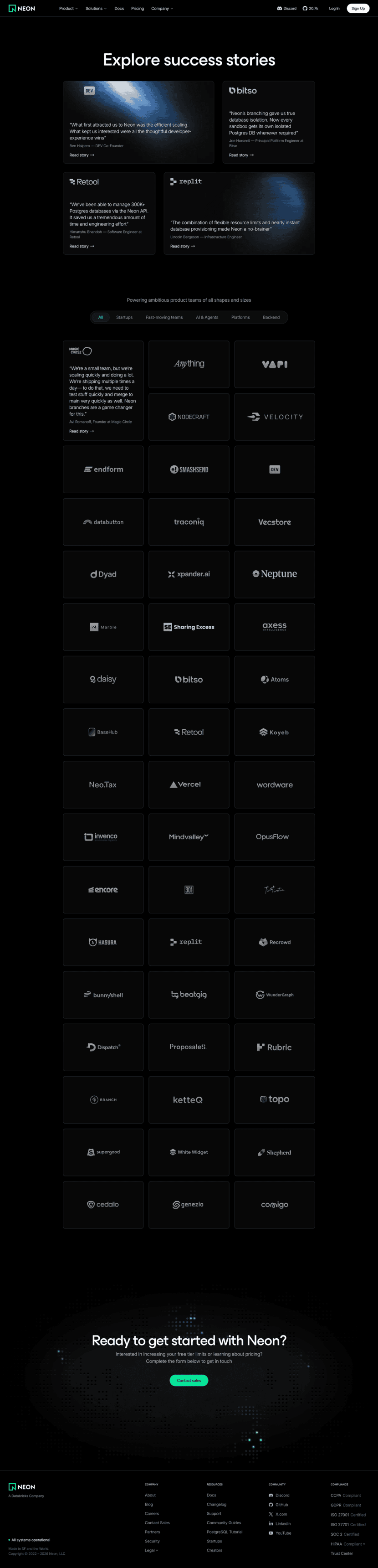 neon-testimonials-page