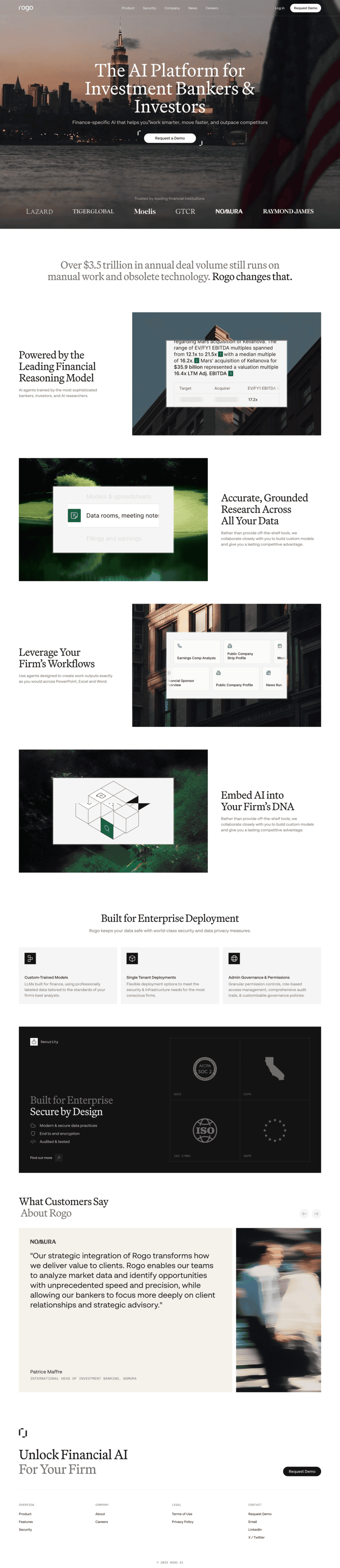Rogo page - SaaS Landing Page