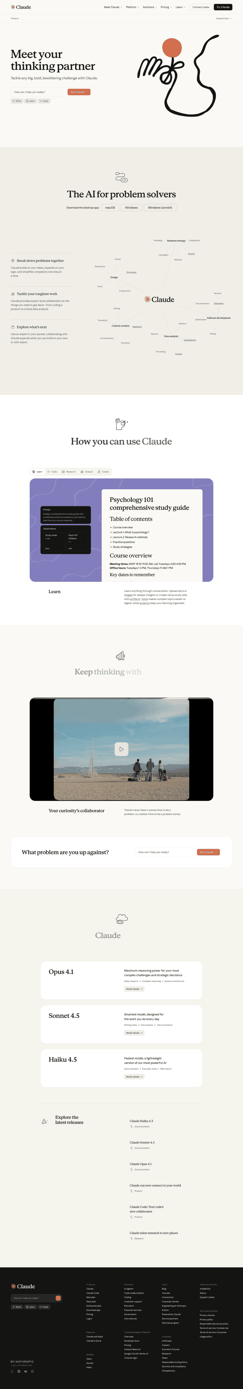 Claude page - SaaS Landing Page